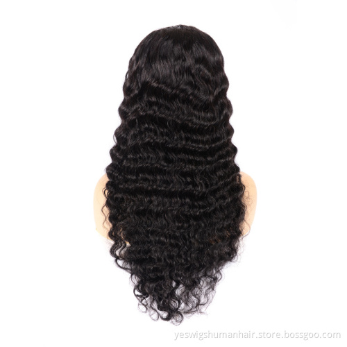Loose Deep Wave Human Hair 4X4 Lace Front Wigs Hot Selling Malaysian Loose Deep Hair Lace Closure Wig Large Stock For Wholesale